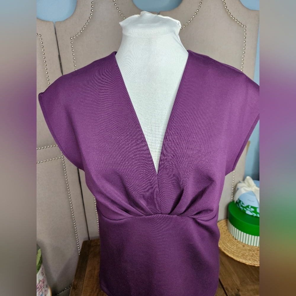 Banana Republic Factory Cap Sleeve Top Wine Burgandy